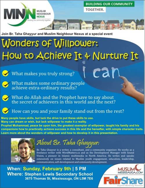 Presentation by Taha Ghayyur on The Wonders of Willpower